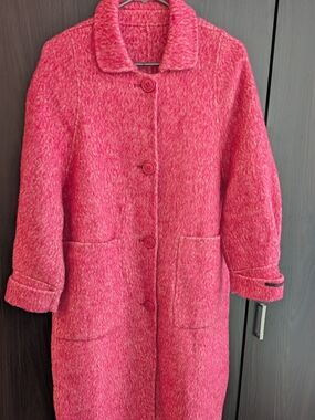 Hand Made Pink Wool-Look COAT